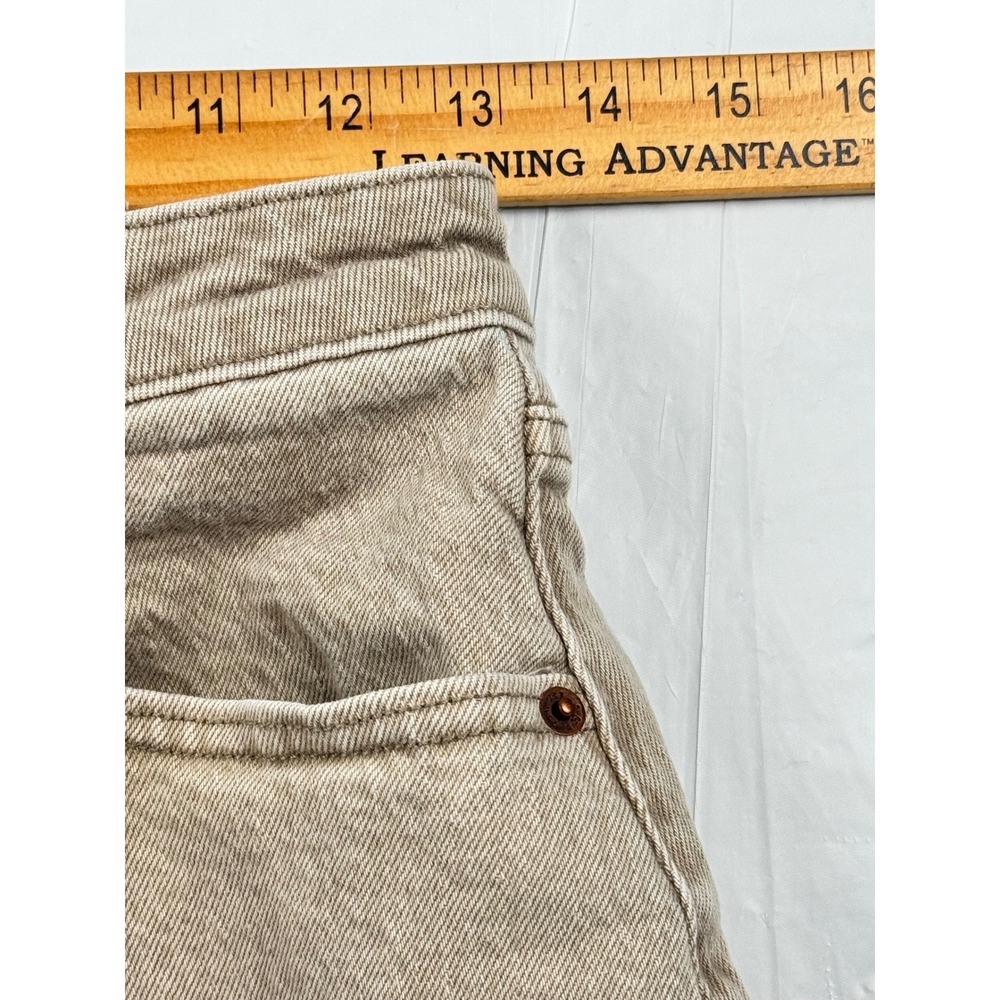Abercrombie & Fitch Curve Love The 90s Relaxed Jean High Rise Tan 26 2s - Picture 9 of 10